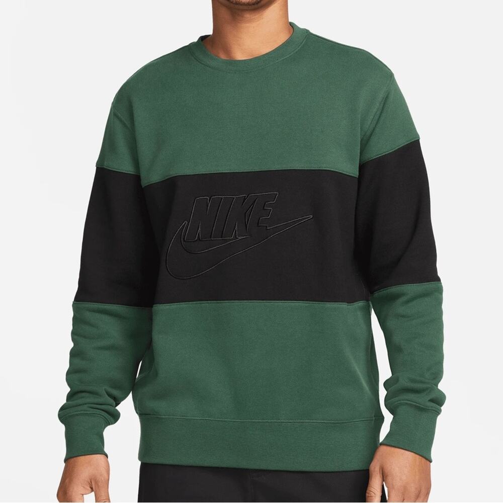 Nike NSW Club Green Black Crewneck Sweatshirt Men’s Medium